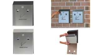 Rubbermaid Wandascher Smokers Stat ion, schwarz / silber (71240094)
