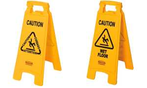 Rubbermaid Warnschild Caution Wet Floor, mehrsprachig (71240141)