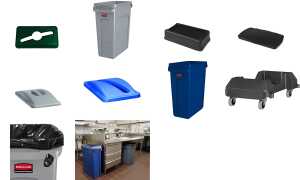 Rubbermaid Abfallbehälter Slim Jim mit Lüftungskanälen,blau (71240222)