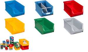 allit Sichtlagerkasten ProfiPlus Bo x 4, aus PP, rot (71510026)