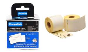 rillstab Rollenetiketten, 101 x 54 mm, weiß, 12 Rollen (71700114)