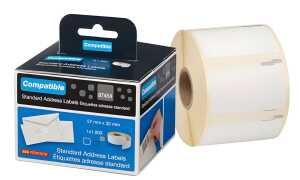 rillstab Rollenetiketten, 57 x 32 m m, weiß, non-permanent (71700117)