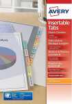 AVERY Intercalaires à onglets, 12 t ouches, PP,...