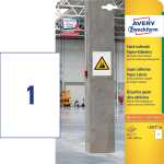 Papier-Etiketten - A4, 20 Stück, 210 x 297 mm, stark...