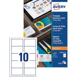 AVERY Cartes de visite Quick&Clean, 200 g/m2, blanc mat (72132011)