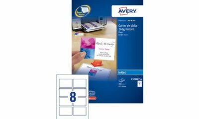 Zweckform AVERY Cartes de visite Quick&Clean, 260 g/m2, blanc mat (72132015)