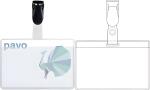 pavo Namensschild, mit Clip, 60 x 9 0 mm, transparent...