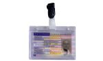 pavo Namensschild, mit Clip, 60 x 9 0 mm, transparent...