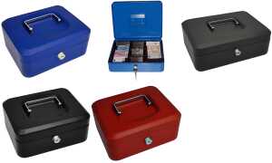 pavo Geldkassette, schwarz, Maße: ( B)150 x (T)115 x (H)80 mm