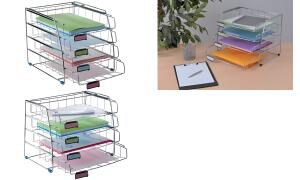 ALBA Briefablage COR4F, aus Draht metall, DIN A4, 4 Ablagen (74800002