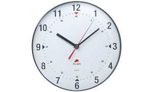 ALBA Wanduhr HORCLAS, Quarzuhr, sch warz, Durchmesser: 250 mm