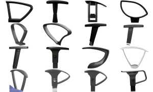 Topstar Armlehnen Modell Typ U2, schwarz/chrom (76500210)