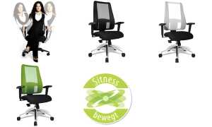 Topstar Bürodrehstuhl Lady Sitness Deluxe, schwarz/blau (77240186)
