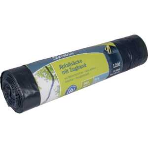 Secolan Abfallsack, mit Zugband, bl au/schwarz, 120 Liter (8009173)