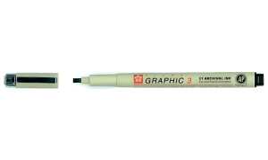 SAKURA Grafikstift PIGMA GRAPHIC 3, schwarz (8012101)