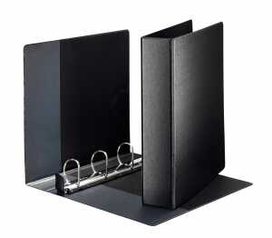 LEITZ Premium Ringbuch DIN A4 Über breite schwarz 4 DRing (80460395