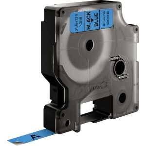 Dymo Schriftband D1 Kunststoff laminiert 7 mx9 mm Schwarz/Blau