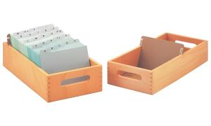 HAN Holz-Karteitrog A7 quer, für 50 0 - 900 Karten (81420211)