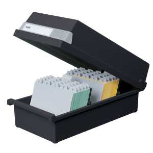 HAN Karteikasten, A6 quer, für 1.30 0 Karten, schwarz (81420501)