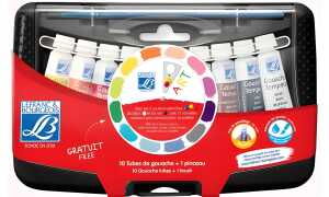 LEFRANC & BOURGEOIS Gouachefarbe, f arbig sortig, 10er Etui (81700031)