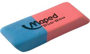 Maped Kautschuk-Radierer Duo-Gom, m ittel, blau/rot (82010033)