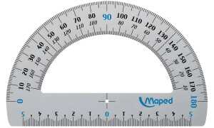 Maped Halbkreis-Winkelmesser 180 Grad, aus Aluminium, 120 mm (82129200