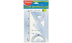 Maped Geometrie-Set Medium Start 24 2, 4-teilig, transparent