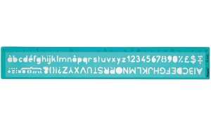 Maped Schriftschablone, Schrifthöhe : 8 mm, grün-transparent