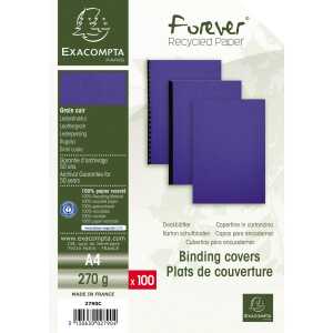 Exacompta Karton Forever dunkelblau A4 270G 100Bl