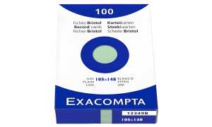 Exacompta EXACOMPTA Karteikarten, DIN A6, kar iert, farbig sortiert
