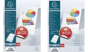 Exacompta EXACOMPTA Prospekthülle, DIN A4, PP , Promopack 40+10 GRATIS