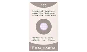 Exacompta EXACOMPTA Karteikarten, 75 x 125 mm , blanko, weiß