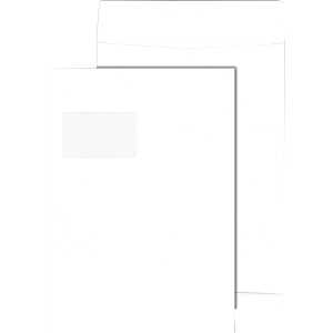 MAILmedia Faltenversandtasche C4, m it Fenster, weiß (8703890)