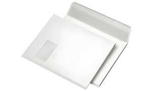 MAILmedia Faltenumschläge mit Haftk lebestreifen C4, weiß (8710910)