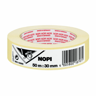 NOPI Maler Krepp Papierabdeckband, 30 mm x 50 m, beige (8755511)