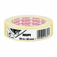 NOPI Maler Krepp Papierabdeckband, 30 mm x 50 m, beige...