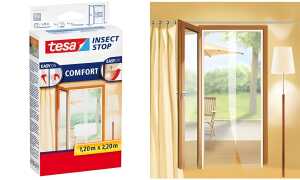 tesa Fliegengitter COMFORT für Türe n, 2 x je 0,65 m x 2,50 m