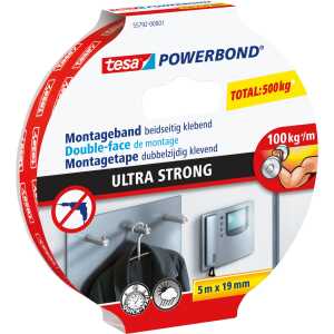 tesa Powerbond Montageband Ultra St rong, 19 mm x 5,0 m (8755792)