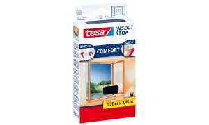 tesa Fliegengitter COMFORT für bode ntiefe Fenster, weiß (8755918)