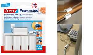 tesa Powerstrips Kabel-Clip, weiß ( 8756188)