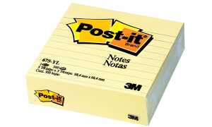 Post-it Haftnotizen XL, liniert, 10 0 x 100 mm, gelb (9000676)
