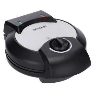 SEVERIN Waffeleisen WA 2103, 1300 Watt, Edelstahl / schwarz (96270112)