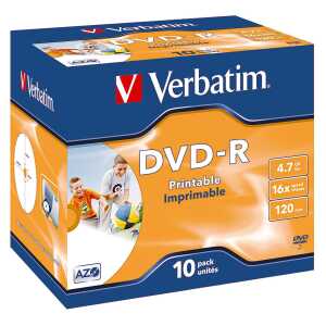 Rohling DVD-R 4,7 GB/120 Min. 16-fach im Jewel case