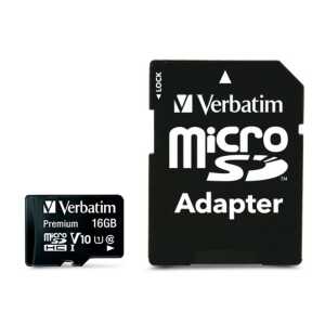 microSDHC Speicherkarte, 16 GB, Premium, Class 10, U1, UHS-I 45MB/s,