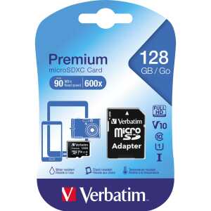 microSDXC Speicherkarte, 128 GB, Premium, Class 10, U1, 10MB/s