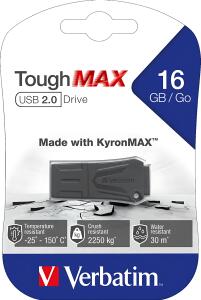 Speicherstick USB 2.0 16 GB ToughMAX, schwarz, Lese: bis 8 MB/s,