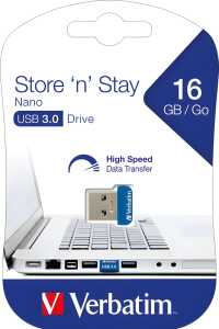 Speicherstick USB 3.0, 16 GB Nano blau