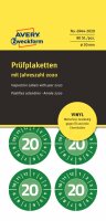 Zweckform Prüfplakette 2020, Ø 30mm,...