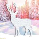 Weihnachts-Karten Weihnachtsbaum rosé/weiß A6 10 Karten + Umschläge