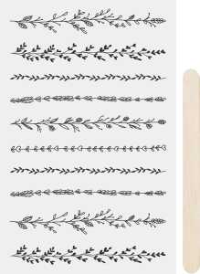 HEYDA Rubbelsticker Bordüren schwarz